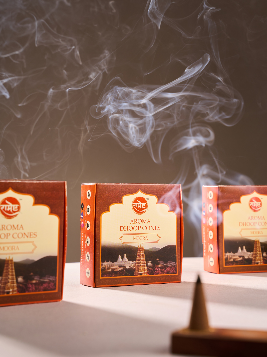 Aroma Dhoop Cones - Mogra - Temple Series