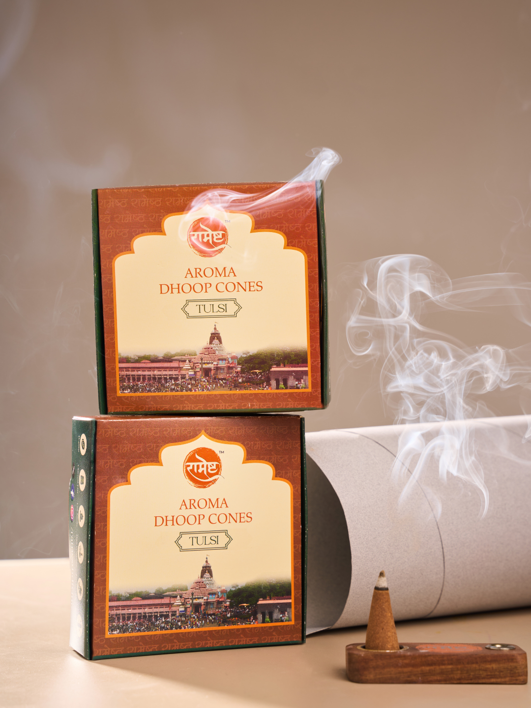 Aroma Dhoop Cones - Tulsi - Temple Series