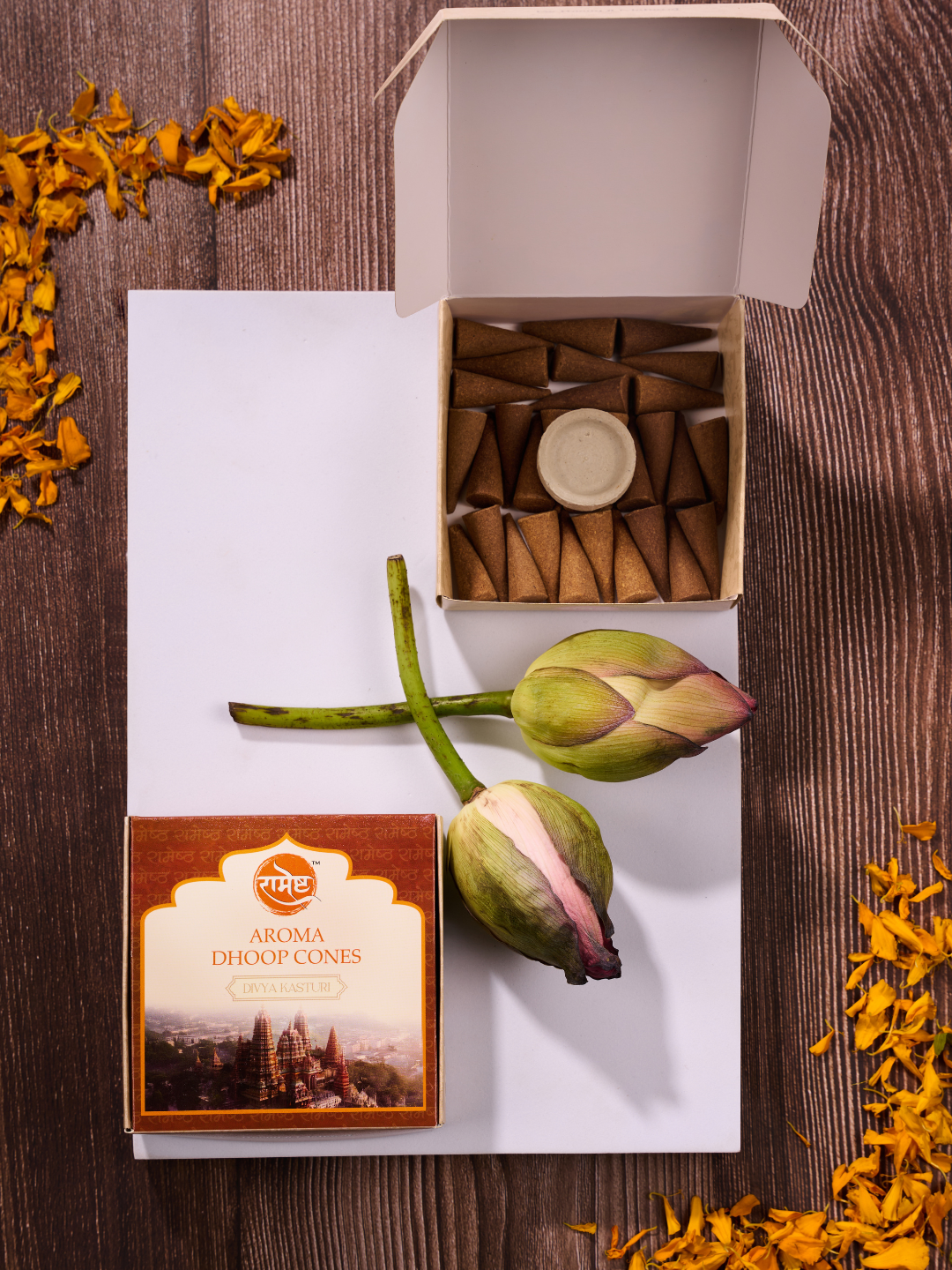 Aroma Dhoop Cones - Divya Kasturi- Temple Series