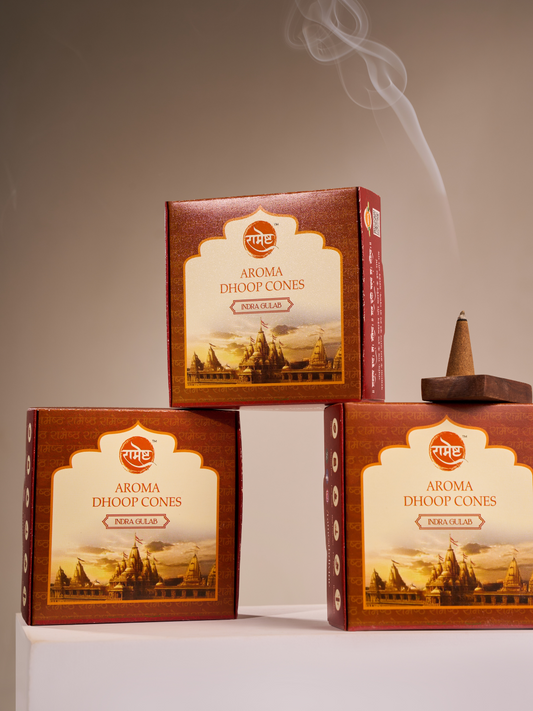 Aroma Dhoop Cones - Indra Gulab- Temple Series