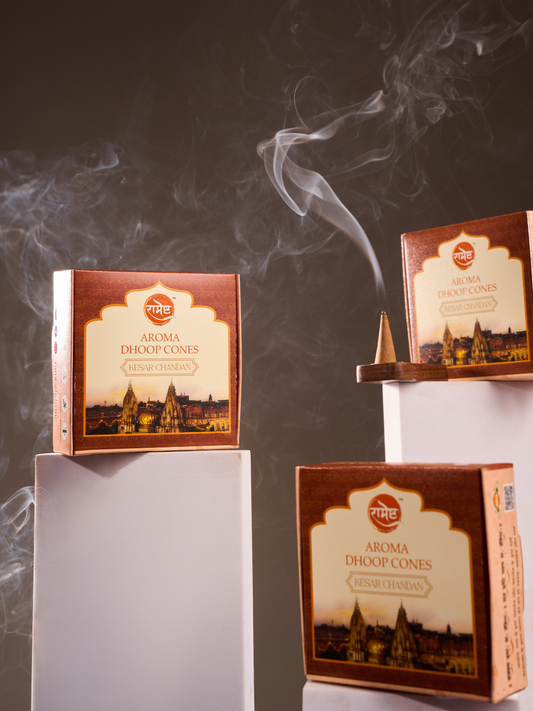 Aroma Dhoop Cones - Kesar Chandan - Temple Series