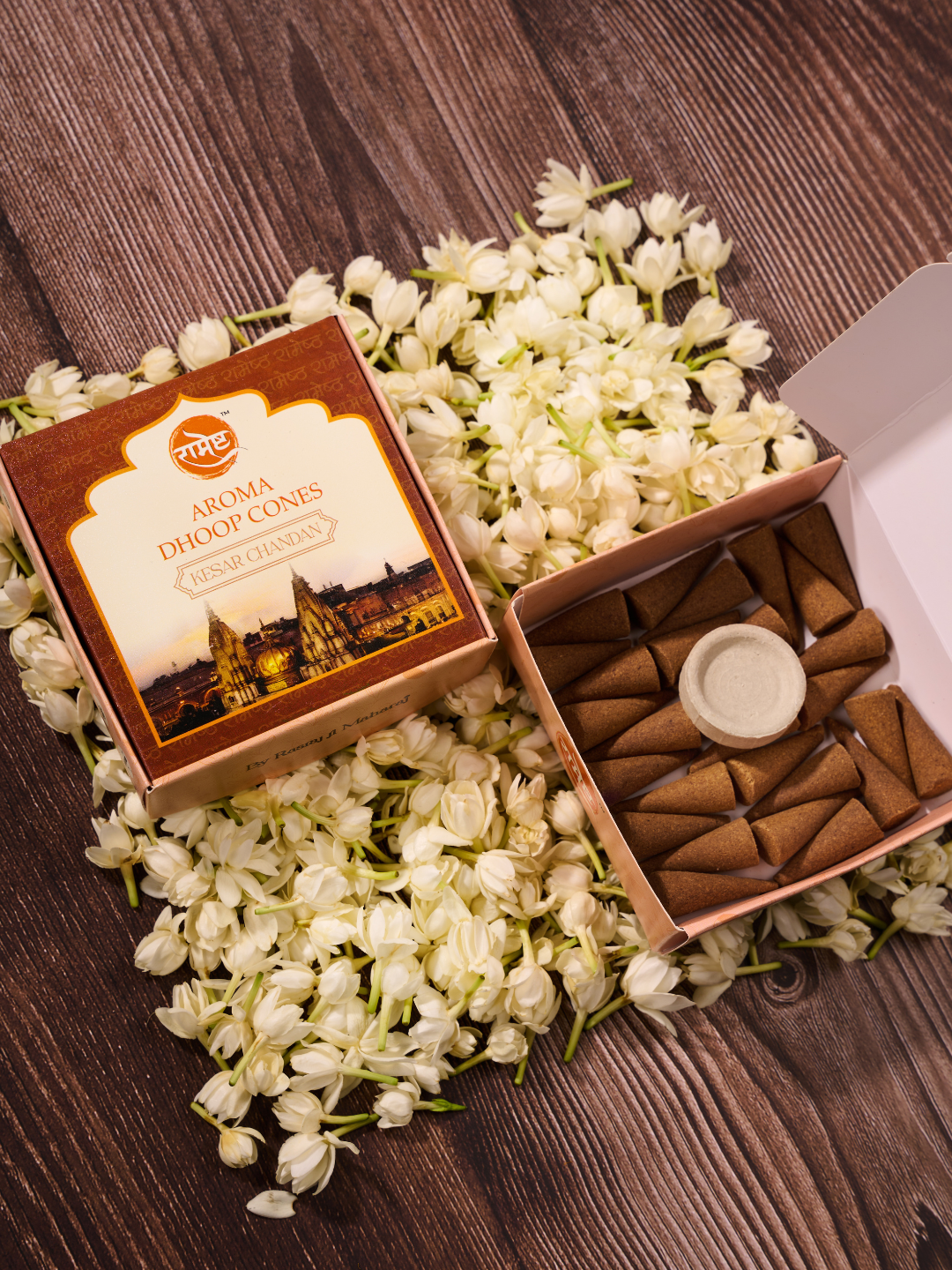 Aroma Dhoop Cones - Kesar Chandan - Temple Series
